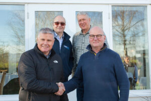 l-r Karl Zimmerer, group managing director of Glanua, Mark Pugh, director at Marches Biogas, Keith Hayward, managing director of Glanua Industrial, Keith Knight, director at Marches Biogas