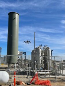 Drone measuring system emissions